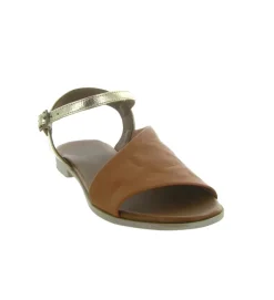 sandales et nu pieds - Casual - femme - Cuir laminé - Marron - Bueno
