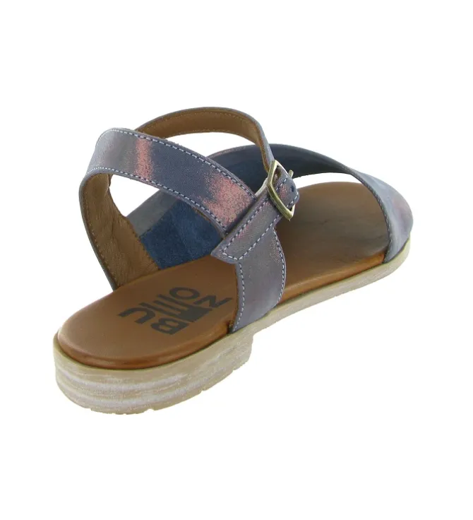 sandales et nu pieds - Casual - femme - Cuir laminé - Bleu Marine - Bueno