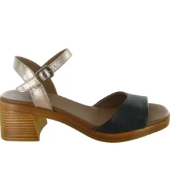 sandales et nu pieds - Casual - femme - Cuir laminé - Noir - Bueno