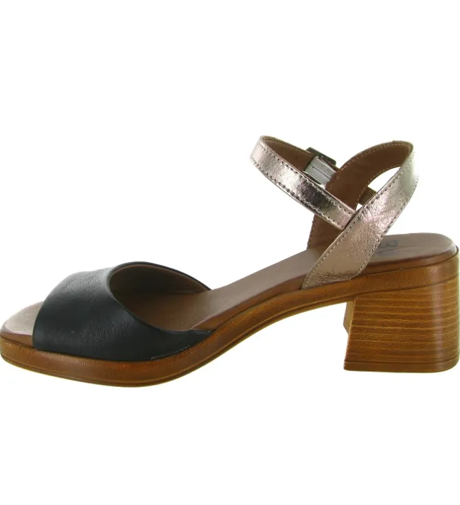 sandales et nu pieds - Casual - femme - Cuir laminé - Noir - Bueno