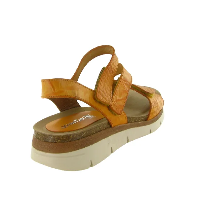sandales et nu pieds - Confort - femme - Cuir - Jaune - Xapatan