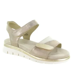 sandales et nu pieds - Confort - femme - Cuir - Crème - Ara
