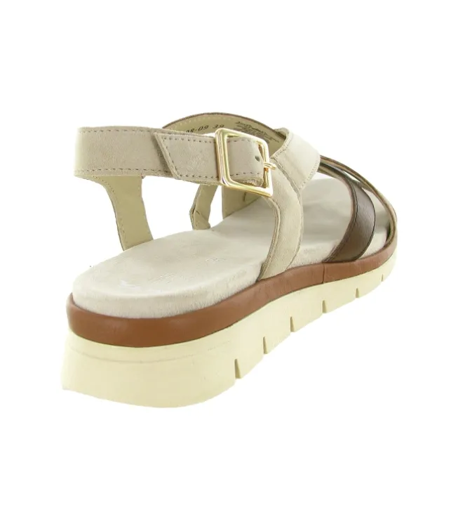 sandales et nu pieds - Confort - femme - Cuir - Crème - Ara