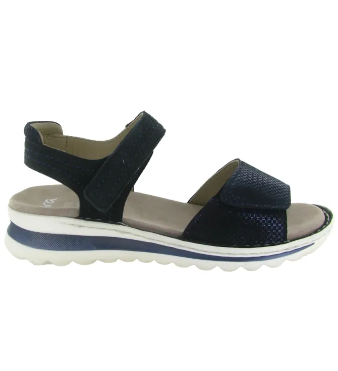 sandales et nu pieds - Confort - femme - Cuir - Noir - Ara
