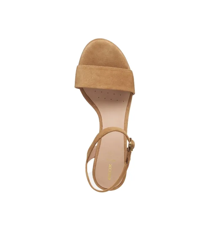 sandales et nu pieds - Confort - femme - Nubuck - Marron - Geox