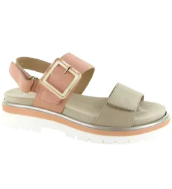 sandales et nu pieds - Confort - femme - Cuir - Marron - Ara