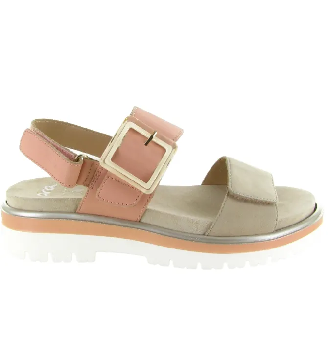 sandales et nu pieds - Confort - femme - Cuir - Marron - Ara