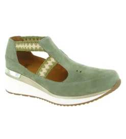 sandales et nu pieds - Confort - femme - Nubuck - Vert - Mamzelle