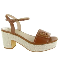 sandales et nu pieds - Confort - femme - Cuir - Marron - Liu jo