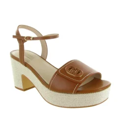 sandales et nu pieds - Confort - femme - Cuir - Marron - Liu jo