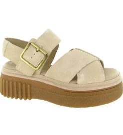 sandales et nu pieds - Confort - femme - Cuir - Crème - Clarks