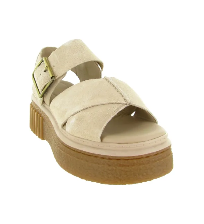 sandales et nu pieds - Confort - femme - Cuir - Crème - Clarks