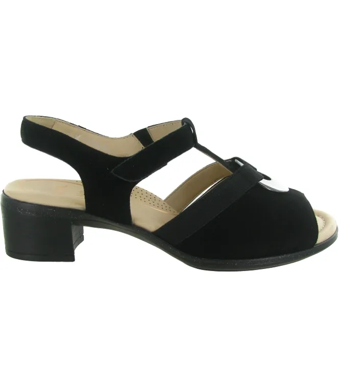 sandales et nu pieds - Confort - femme - Nubuck - Noir - Ara