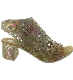 sandales et nu pieds - Confort - femme - Synthétique - Or - Rieker