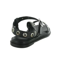 sandales et nu pieds - Confort - femme - Cuir - Noir - Atelier tropezien