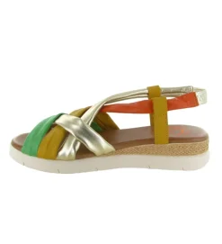 sandales et nu pieds - Confort - femme - Cuir - Multicolor - Lola canales