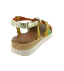 sandales et nu pieds - Confort - femme - Cuir - Multicolor - Lola canales