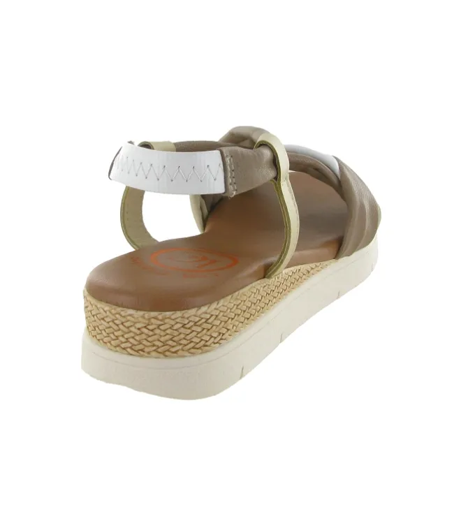 sandales et nu pieds - Confort - femme - Cuir - Gris - Lola canales
