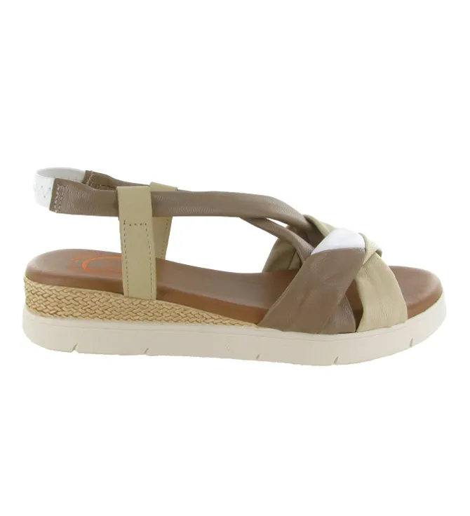 sandales et nu pieds - Confort - femme - Cuir - Gris - Lola canales