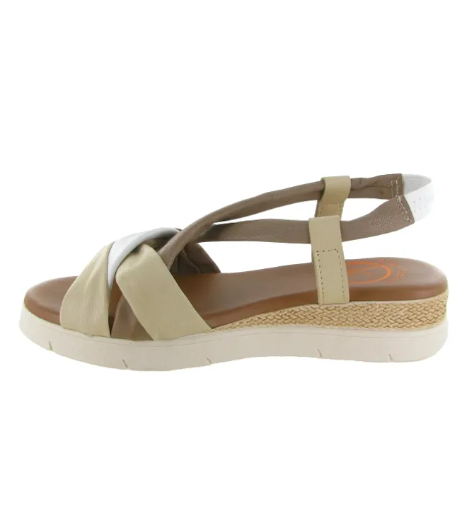 sandales et nu pieds - Confort - femme - Cuir - Gris - Lola canales