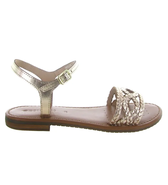sandales et nu pieds - Confort - femme - Cuir - Or - Geox
