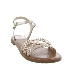 sandales et nu pieds - Confort - femme - Cuir - Or - Geox