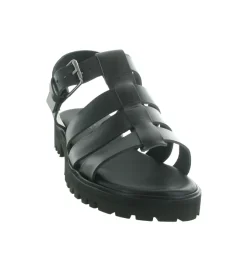 sandales et nu pieds - Confort - femme - Cuir - Noir - Schmoove