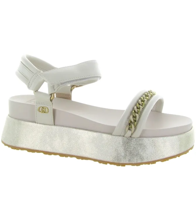 sandales et nu pieds - Confort - femme - Cuir - Blanc - Liu jo