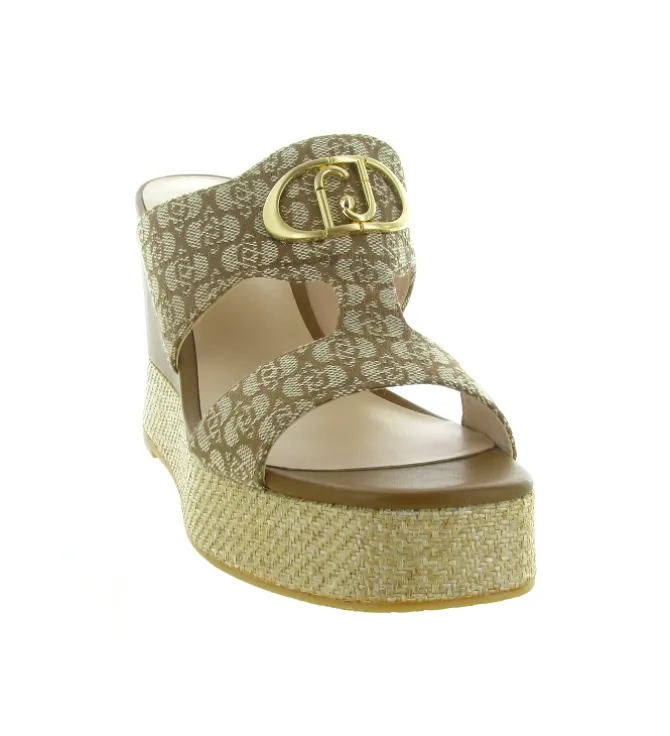 sandales et nu pieds - Confort - femme - Toile - Beige - Liu jo