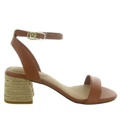 sandales et nu pieds - Confort - femme - Cuir - Marron - Tommy hilfiger