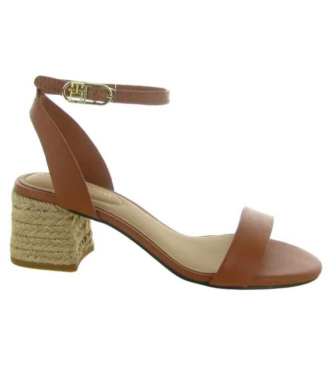 sandales et nu pieds - Confort - femme - Cuir - Marron - Tommy hilfiger
