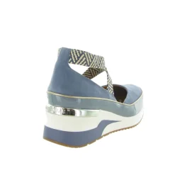 sandales et nu pieds - Confort - femme - Cuir - Bleu - Mamzelle