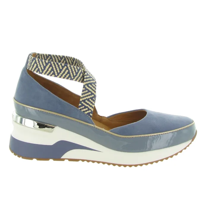 sandales et nu pieds - Confort - femme - Cuir - Bleu - Mamzelle