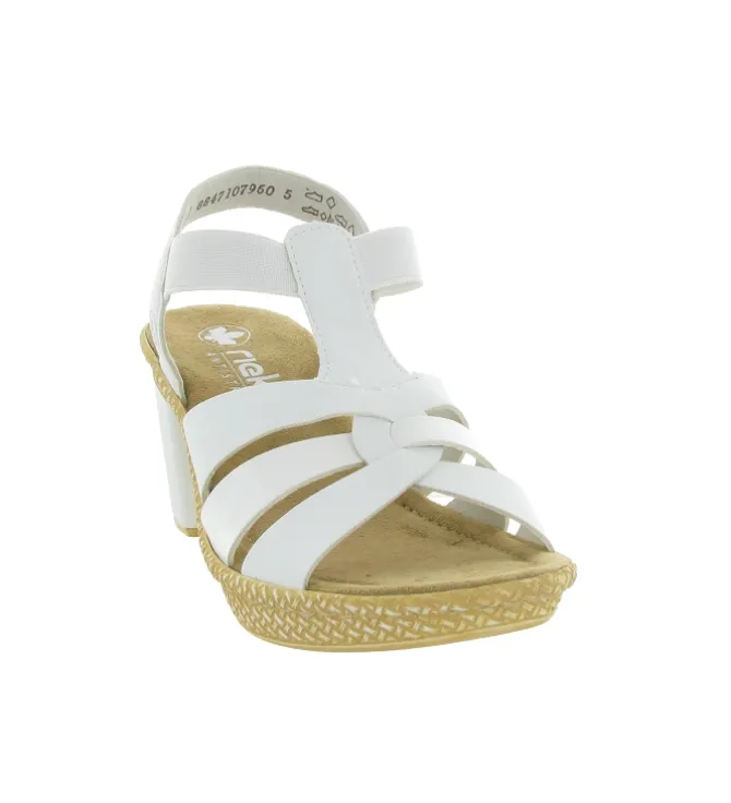 sandales et nu pieds - Confort - femme - Synthétique - Blanc - Rieker
