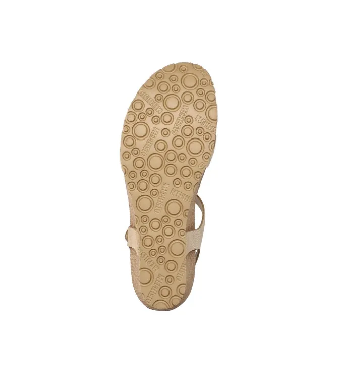 sandales et nu pieds - Confort - femme - Cuir - Or - Mephisto