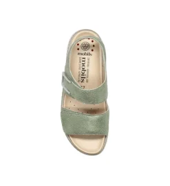 sandales et nu pieds - Confort - femme - Cuir - Vert - Mephisto