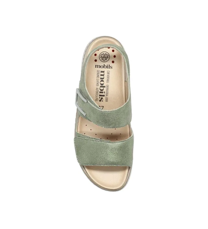 sandales et nu pieds - Confort - femme - Cuir - Vert - Mephisto