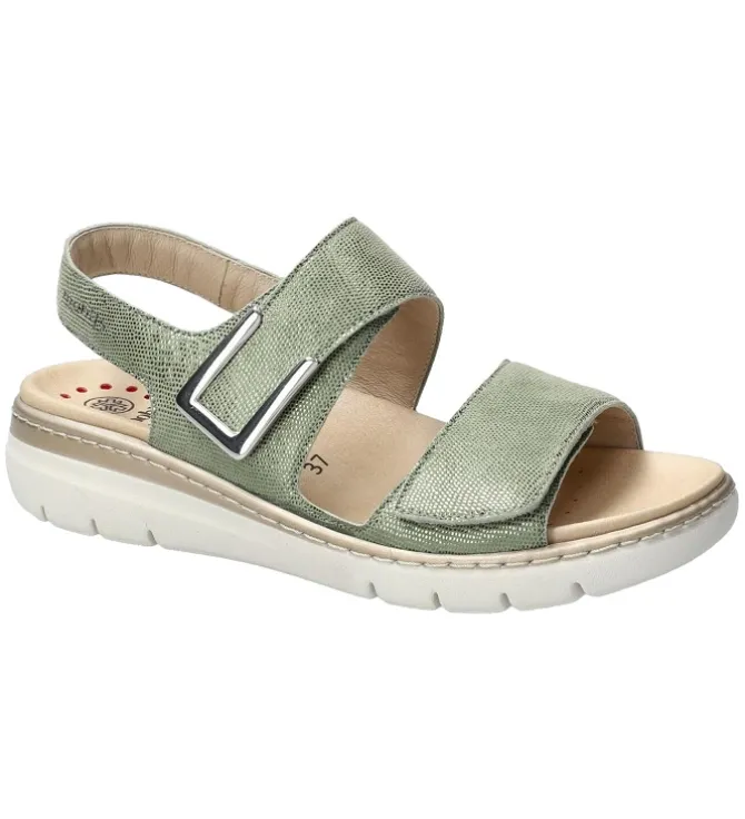 sandales et nu pieds - Confort - femme - Cuir - Vert - Mephisto