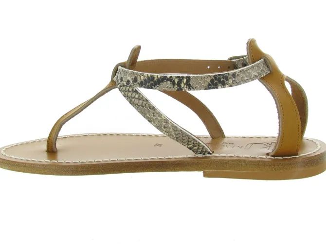 sandales et nu pieds - Confort - femme - Cuir - Marron - K.jacques