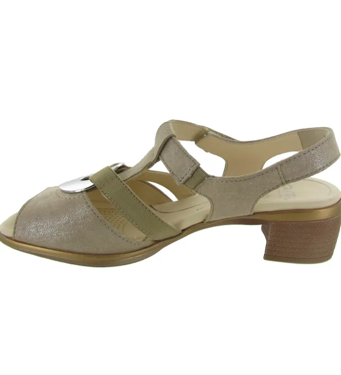sandales et nu pieds - Confort - femme - Cuir - Gris - Ara