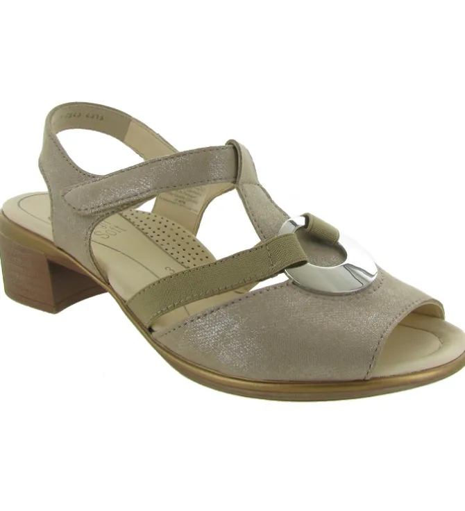 sandales et nu pieds - Confort - femme - Cuir - Gris - Ara