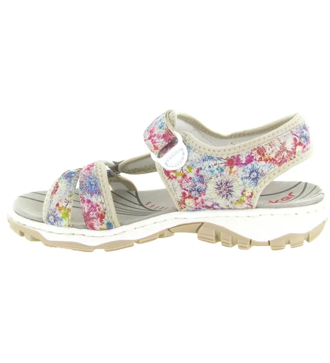 sandales et nu pieds - Confort - femme - Synthétique - Multicolor - Rieker