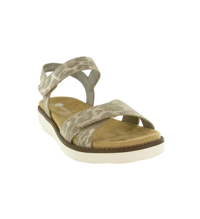 sandales et nu pieds - Confort - femme - Cuir - Python - Remonte