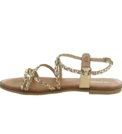 sandales et nu pieds - Confort - femme - Cuir - Or - Les tropeziennes