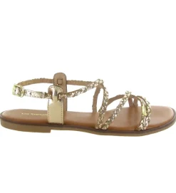 sandales et nu pieds - Confort - femme - Cuir - Or - Les tropeziennes