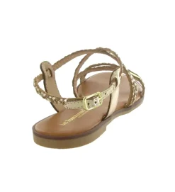 sandales et nu pieds - Confort - femme - Cuir - Or - Les tropeziennes