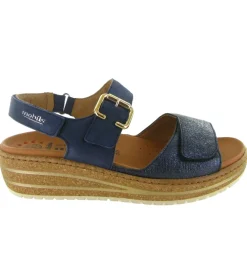 sandales et nu pieds - Confort - femme - Cuir - Bleu Marine - Mephisto