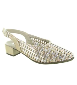sandales et nu pieds - Confort - femme - Synthétique - Or - Rieker