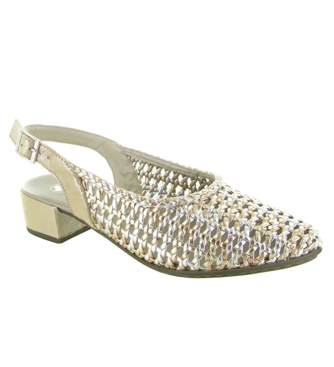sandales et nu pieds - Confort - femme - Synthétique - Or - Rieker