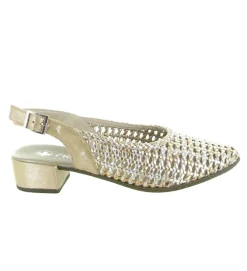 sandales et nu pieds - Confort - femme - Synthétique - Or - Rieker